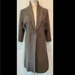 Sonoma Long cable knit sweater duster - EUC
